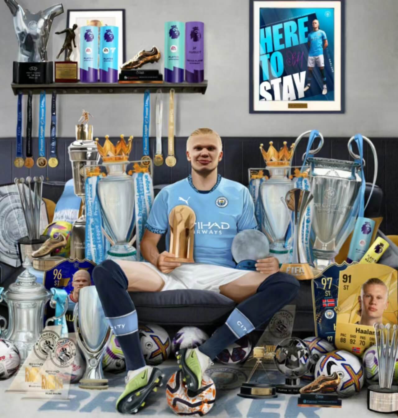 Den norske superspissen Haaland fornyer kontrakten med Manchester City til 2034